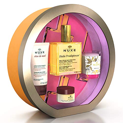 Nuxe huile prodigieuse 100ml + reve de miel crema de manos 30ml + reve de miel balsamo de labios 15ml + vela 70gr