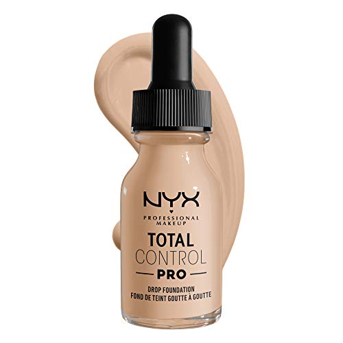 NYX PROFESSIONAL MAKEUP Base de Maquillaje Líquida Total Control Pro Drop, Dosificación Precisa, Cobertura Modulable Y Personalizable, Fórmula Vegana, Acabado Natural, Tono: 2 Alabaster, 13 Mililitros