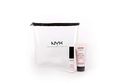 NYX Professional Makeup Set de Maquillaje Bare With Me Hemp, Primer Hidratante y Bálsamo de Labios Vegano, Enriquecidos con Aceite de Semillas de Cáñamo, Inspirado en el Cuidado de la Piel