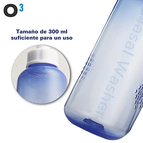 O³ Lavado Nasal 500 ml Con 2 Boquillas Para Bebes Y Adultos Para Irrigación Nasal - Limpiador Nasal | Alivia Alergia - Resfriado - Rinitis | Irrigador Nasal Tratamiento Que Mejora Ronquidos Y El Sueño