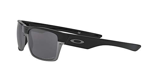 Oakley Men's Twoface (a) Polarized Iridium Rectangular Sunglasses, Polished Black, 60.01 mm