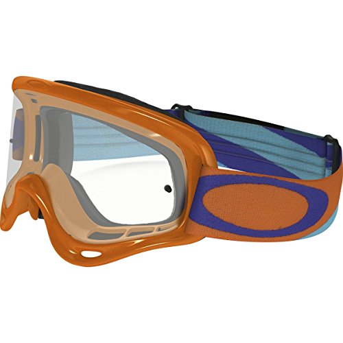 Oakley XS O Frame MX Heritage Racer Adult Off-Road Motorcycle Goggles Eyewear - Orange/Clear / One Size Fits All