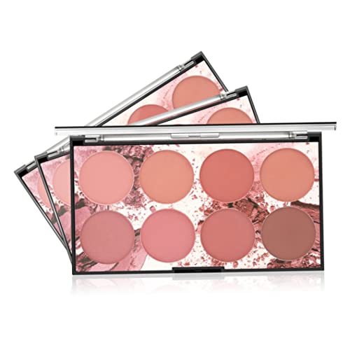 Obelunrp Powder Blusher Blush palatte, Maquillaje, Rubor para mejillas, pólvora Degradado, Rubor, Brillo de Blusher, fácilmente Flexible Duradera