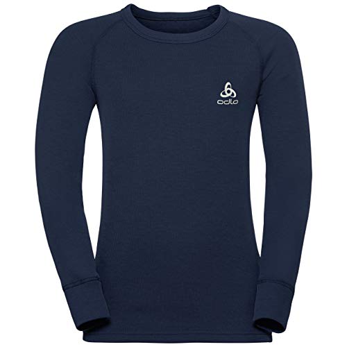 Odlo Suw Top Crew Neck L/S Active Originals W Camiseta, Niños, azul (diving navy), 128