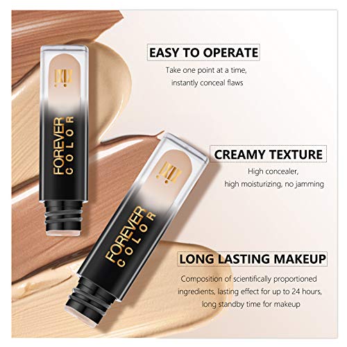 OKENTEN Liquid Concealer 2PS MINI, impermeable de cobertura total, ocultación natural, maquillaje de corrección de color de cobertura completa(1)