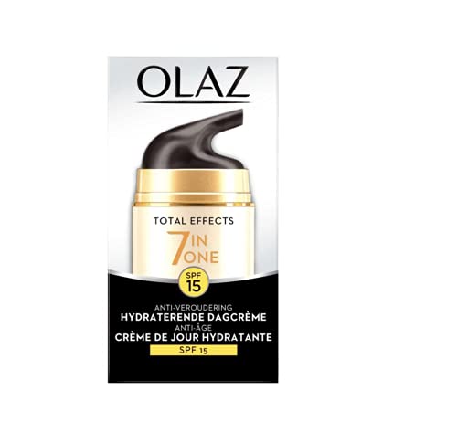 Olay Total Effects - Crema de Día Hidratante Antiedad 7 en 1 - Spf15, Blanco, 50 Mililitros