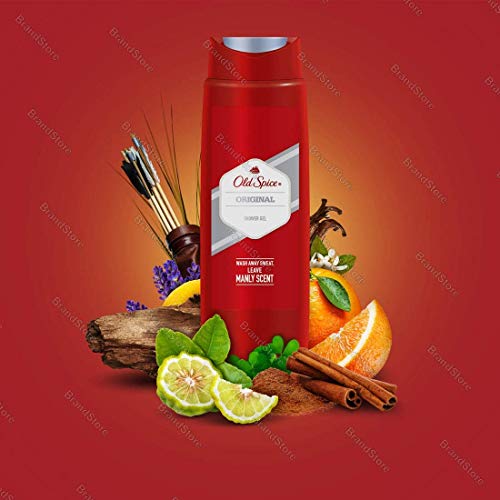 Old Spice Original Gel de Ducha para Hombres, PACK x 4, 400 ml