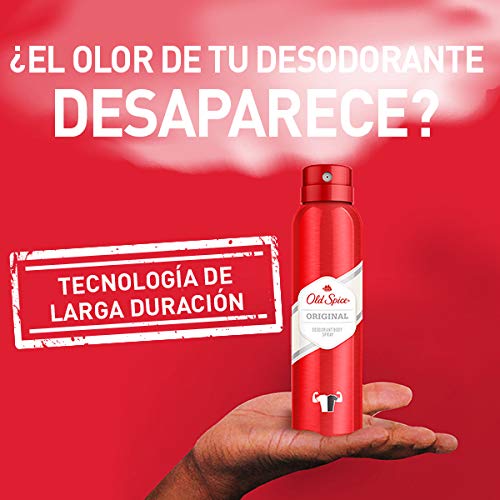 Old Spice Original Spray Corporal Desodorante Para Hombres 150 ml, Pack x 4