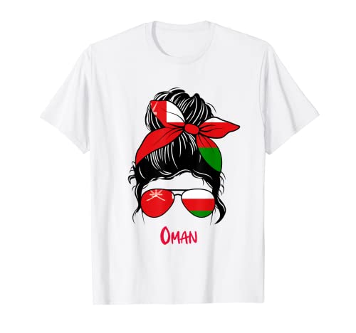 Omani Chica Omán Chica Omán Mujer Bandera Camiseta