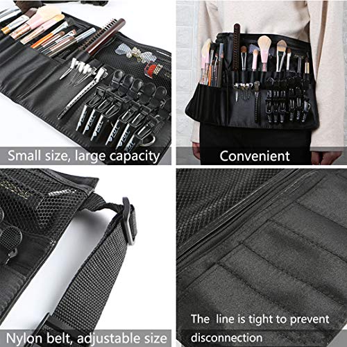 ONEGenug Bolsa para brochas de maquillaje, estuche para pinceles de maquillaje, con cinturón