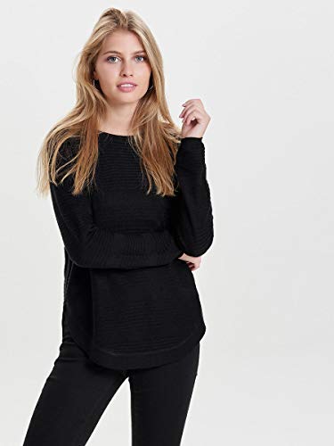 ONLY Onlcaviar L/s Pullover Knt Noos, Suéter para Mujer, Negro (Black Black), 42 (Talla del fabricante: X-Large)