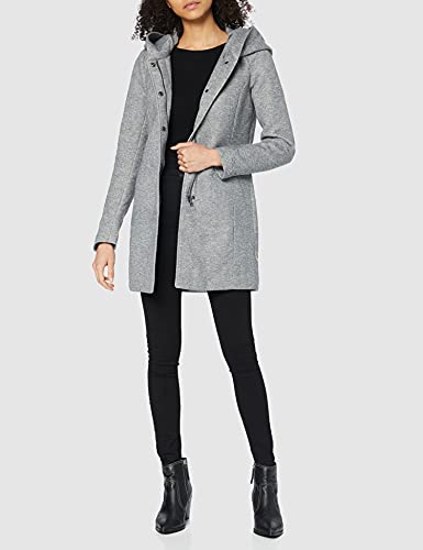 Only Onlsedona Light Coat Otw Noos Chaqueta, Dark Grey Melange, L para Mujer