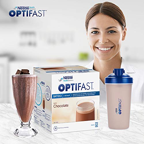 Optifast® Batido - Chocolate - 12 sobres de 55 g - Sustitutivos de comida - Ayuda para perder peso o a mantenerlo después de haberlo perdido