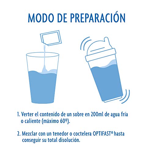 Optifast® Batido - Chocolate - 12 sobres de 55 g - Sustitutivos de comida - Ayuda para perder peso o a mantenerlo después de haberlo perdido