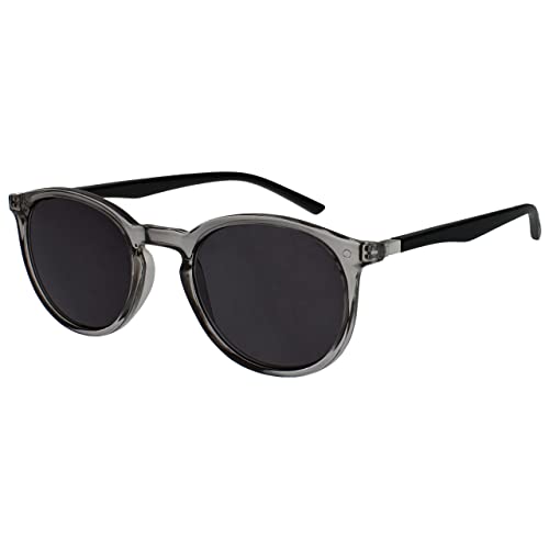 Opulize Met Pack 2 Grande Hombres Mujeres Gris Claro Negro Armas Lectores De Sol Gafas De Lectura UV400 SS60-7C +1,50