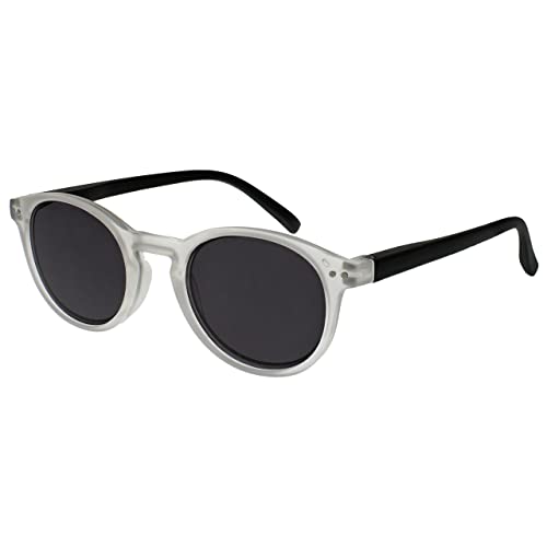 Opulize Zen Pack 2 Pequeño Hombres Mujeres Light Marrón Cristal Claro Negro Lectores De Sol Gafas De Lectura UV400 SS24-1TC +3,50