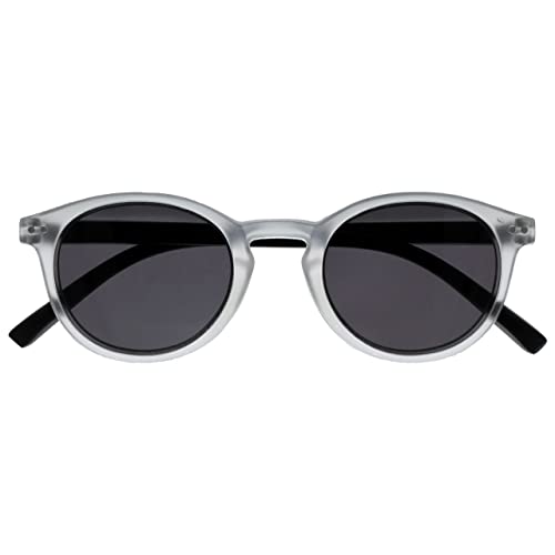 Opulize Zen Pequeño Ligero Hombres Mujeres Claro Cristal Negro Mate Armas Lectores De Sol Gafas De Lectura UV400 S24-C +1,50