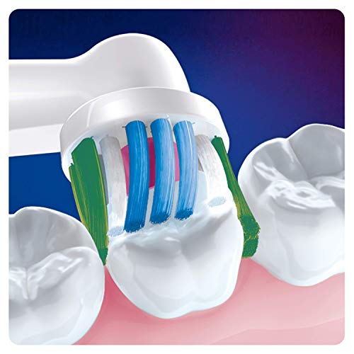 Oral-B 3D White Cabezales de repuesto para cepillo de dientes eléctrico con tecnología CleanMaximiser, paquete de 5 unidades