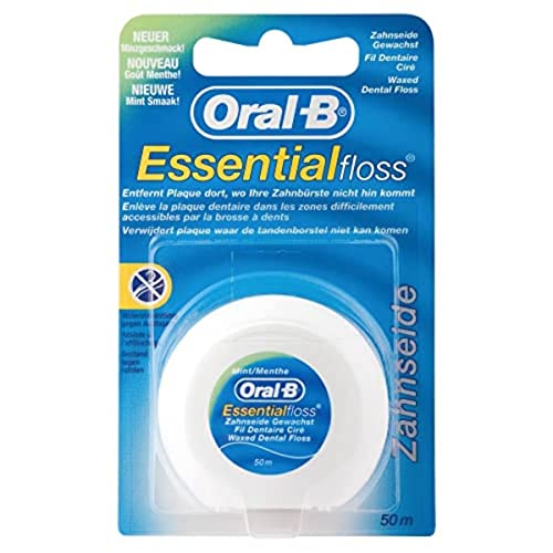 Oral-B Hilo Dental Essential Floss Mint Sin Encerar Mtr, Multi, Menta, 50 m