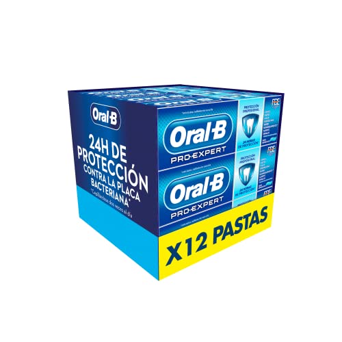 Oral-B Pasta de Dientes Pro-Expert Protección Profesional (12 x 75ml), 24 Horas de Protección Contra la Placa - Menta