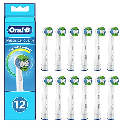 Oral-B Precision Clean Cabezales De Recambio Tamaño Buzón, Pack de 12 Recambios Originales Con Tecnología CleanMaximiser para Cepillos de Dientes Eléctricos
