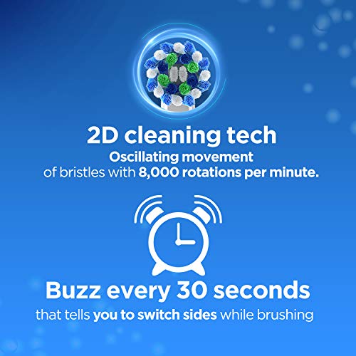 Oral-B Vitality 100, Cepillo eléctrico recargable con tecnología de Braun, 1 mango azul, 1 cabezal de recambio CrossAction