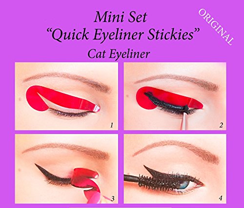 ORIGINAL Quick Eyeliner Stickies MINI SET 24 uds. Plantillas de maquillaje de ojos pegajosas pegatinas