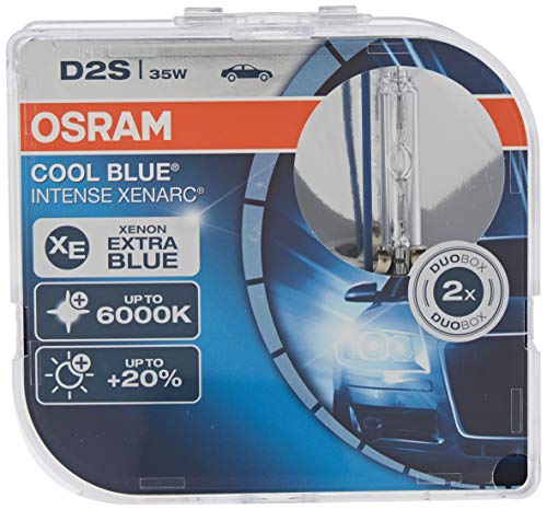 OSRAM XENARC COOL BLUE INTENSE D2S HID, lámpara de xenón, lámpara de descarga, 66240CBI-HCB, estuche doble (2 unidades)