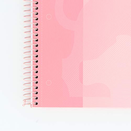 Oxford, Cuaderno A4+, Cuadrícula 5x5, Tapa Extradura, 80 Hojas. 1 Banda de Color. Rosa Pastel TOUCH