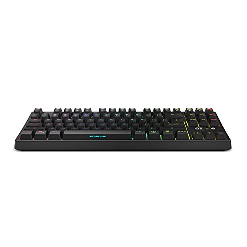 Ozone Gaming Battle Royale -OZBATTLERYLSP- Mecanico TKL, Switches Red Cherry MX, LED RGB, G-Mode, silencioso, Windows, iOS, Android y Linux, G-Mode, Negro.