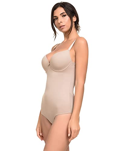 Pack de 2 Body Reductor Mujer con Efecto Invisible Moldeador Licra Body Shaping (Negro Visón, XL)