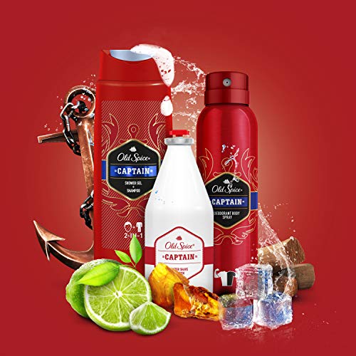 PACK X4 Old Spice Captain Spray Corporal Desodorante Para Hombres 150 ml