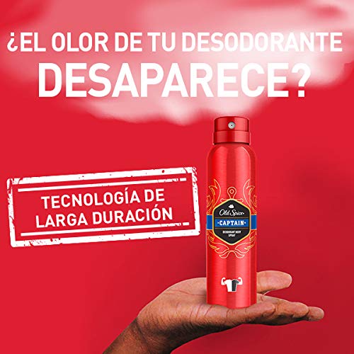 PACK X4 Old Spice Captain Spray Corporal Desodorante Para Hombres 150 ml