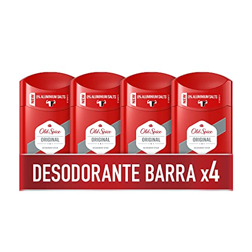 PACK X4 Old Spice Original Desodorante en Barra para Hombres, 50 ml