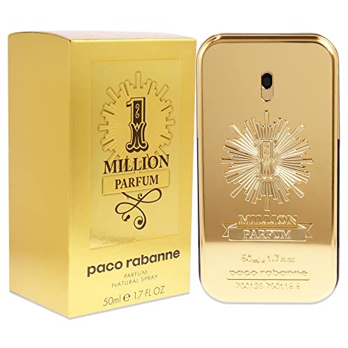 Paco Rabanne 1 Million Parfum 50ML VAPORIZADOR Unisex Adulto, Amarillo, Estándar