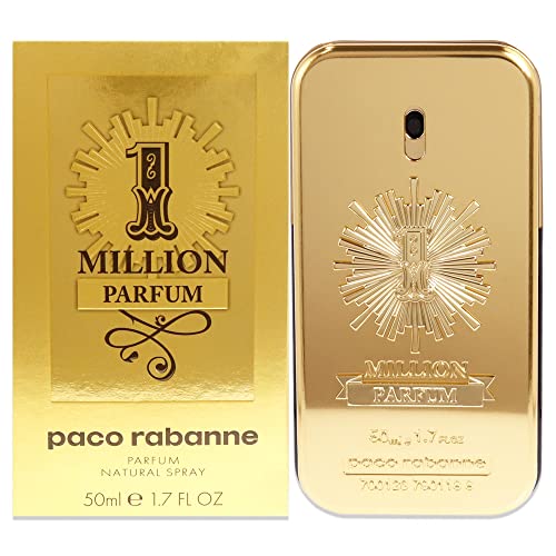Paco Rabanne 1 Million Parfum 50ML VAPORIZADOR Unisex Adulto, Amarillo, Estándar