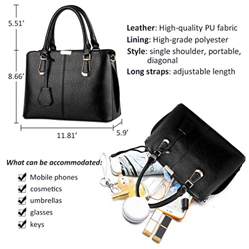 Pahajim Bolsos de Mujer Bandolera Grandes Bolso de Hombro Tote PU Cuero Bolso Señora Gran Capacidad Multicolor Shopper para Trabajo Diario Vida