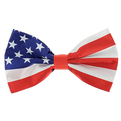 Pajarita Bandera Americana - Bandera Stars and Stripes USA - Pajarita de Hombre Original Azul, Roja y Blanca