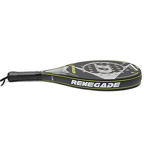 Pala de Padel Dunlop Renegade + Overgrip / Mejores Palas y Raquetas de Pádel para Hombre Mujer y Niño / Palas Raquetas de Alto Control y Marco de Carbono