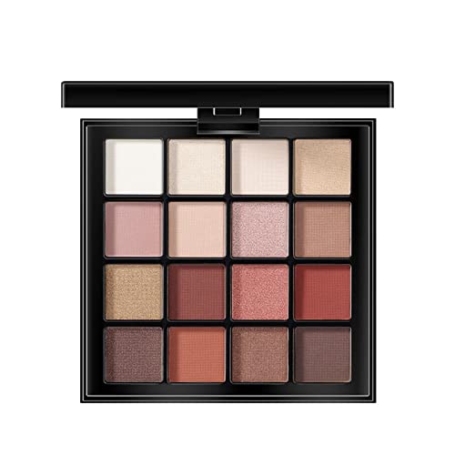 Paleta de sombras de ojos de 16 colores brillo mate sombra de ojos neutra ojos de bronce natural sombra de ojos ahumada profesional