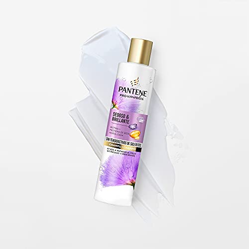 Pantene Pro-V Miracles Champú Sin Sulfatos Sedoso & Brillante, Con Biotina + Proteína De Seda Hidrolizada Para Pelos Excesivamente Perjudicados, Dañados Y Con Mechas, 6 x 225ml