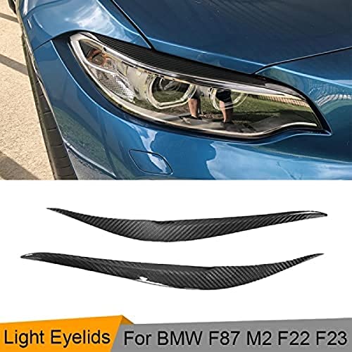 , para B-MW F87 M2 F22 F23 220i 228i M235i M Sport Coupe 2 Puertas 2014-2018 FRP Faro de Coche Cejas párpados Pegatinas de pestañas para Faros Delanteros