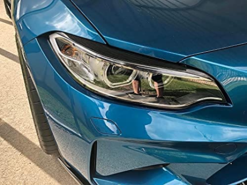 , para B-MW F87 M2 F22 F23 220i 228i M235i M Sport Coupe 2 Puertas 2014-2018 FRP Faro de Coche Cejas párpados Pegatinas de pestañas para Faros Delanteros