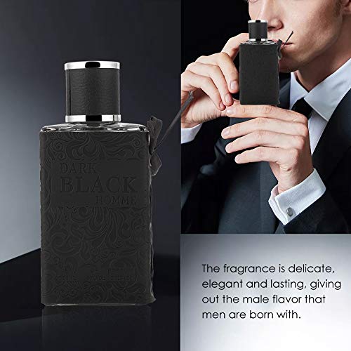 Parfum Para Hombre, Fragancia Francesa Para Hombres, Fresca Perfume De Colonia De Larga Duración, Regalo De Cumpleaños Colonia Black Opium Hombre Para Agua De Perfume Padre 80 Ml(Black)