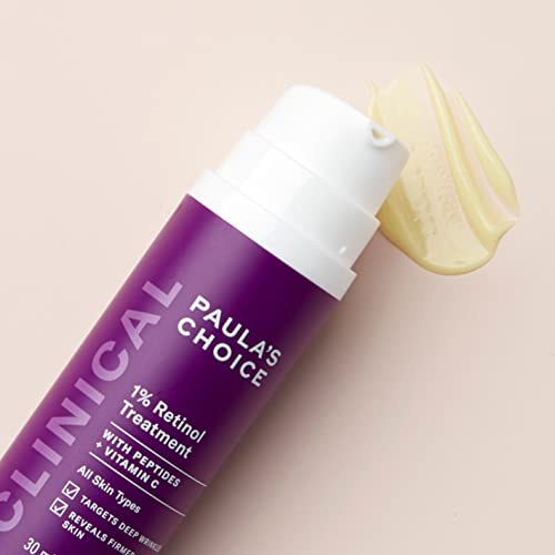 Paula’s Choice Clinical 1% Retinol Serum - Suero Crema Antiedad, Antiarrugas y Reduce las Manchas - con Peptidos & Vitamina C - Todos Tipos de Piel - 30 ml