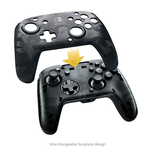 PDP - Mando Pro Deluxe Faceoff Chat Audio Camo Negro (Nintendo Switch)