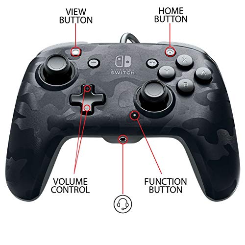PDP - Mando Pro Deluxe Faceoff Chat Audio Camo Negro (Nintendo Switch)