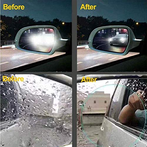 Película para espejo retrovisor de coche,2 piezas Películas Protectora de Espejo Impermeable para ver el espejo retrovisor exterior claramente en días de lluvia para coches,camiones,furgonetas