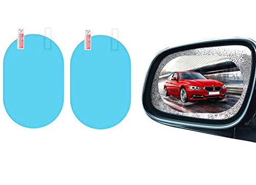 Película para espejo retrovisor de coche,2 piezas Películas Protectora de Espejo Impermeable para ver el espejo retrovisor exterior claramente en días de lluvia para coches,camiones,furgonetas
