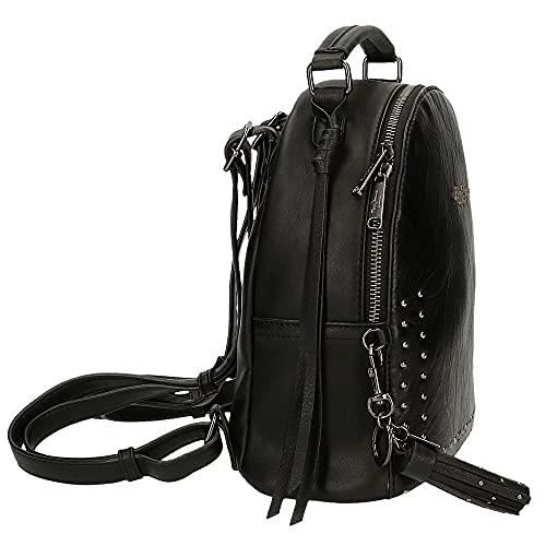 Pepe Jeans Chic Mochila Casual Negro 21x25x11 cms Piel sintética 5,78L